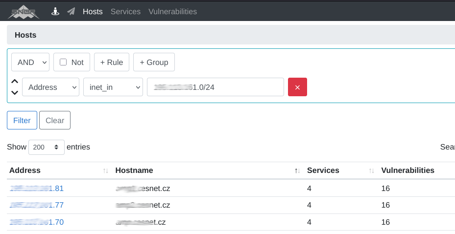 Lens hosts filter address